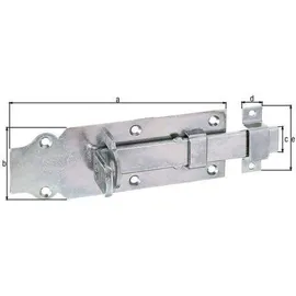 GAH Alberts Schlossriegel 160 x 56 mm gerade mit Schlaufe