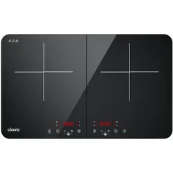 CIARRA Doppel-Induktionskochplatte Touch Bedienung 9 Stufen Timer VM2TIH