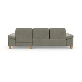 sit&more Ecksofa SIT & MORE "Westham L-Form", grau, B:275cm H:88cm T:172cm, 100% Polyester, Sofas, Ecksofa, mit Recamiere, mit oder ohne Bettfunktion, Bettkasten, Füße Eiche