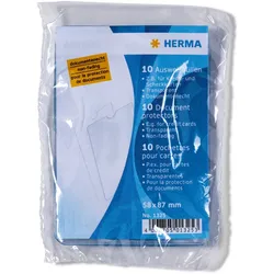 HERMA Ausweishüllen 10er Pack für Kreditkarte, Scheckkarte, 58 x 87 mm, Polyprop