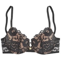 JETTE Push-up-BH Damen schwarz-caramel Gr.80C