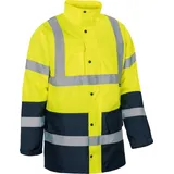 Vizwell Warnschutz-Kontrast-Regenjacke, Gelb - XL