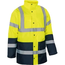 Vizwell Warnschutz-Kontrast-Regenjacke, Gelb - XL