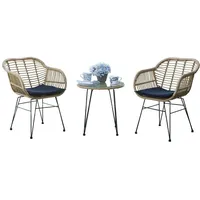 Hti-Living Ibiza Set 3-tlg. hellbraun