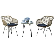 Hti-Living Ibiza Set 3-tlg. hellbraun