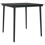 vidaXL Gartentisch 80 x 80 x 74 cm Schwarz