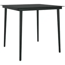 vidaXL Gartentisch 80 x 80 x 74 cm Schwarz