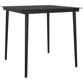 vidaXL Gartentisch 80 x 80 x 74 cm Schwarz