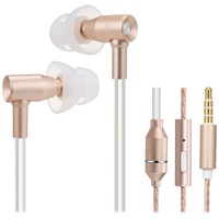 Docooler Air Tube Earbud Kopfhörer Strahlungsschutz In-Ear Headset EMF-frei verdrahtet Stereo Ohrhörer mit Mikrofon & Lautstärkeregler - Kompatibel mit Smart Devices