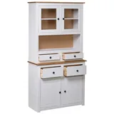 vidaXL Highboard Weiß 93x40,5x180 cm Kiefernholz Panama