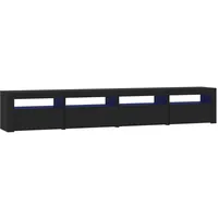 VidaXL TV-Schrank mit LED-Leuchten Schwarz 240x35x40 cm