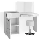 Vicco Schminktisch Irma Weiß 39 cm mit Hocker, Opt 2