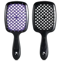 luxuskollektion 2er Pack Haarbürsten Naturhaar Entwirrbürsten für Lockiges Haar