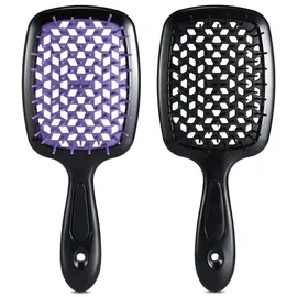 luxuskollektion 2er Pack Haarbürsten Naturhaar Entwirrbürsten für Lockiges Haar