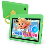 Happybe 10,1 Zoll 24GB(3+21) RAM 128GB HD IPS 6000 mAh Android 16 Kinder Tablet (10.1", 128 GB, Android) grün