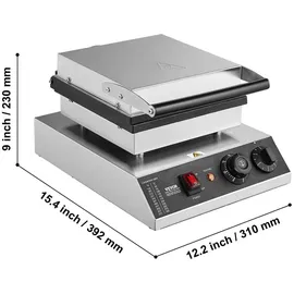 Vevor Mini-Pfannkuchenmaker kommerzielle Dutch Mini Pfannkuchen Maschine, 25 Stk., 43 mm Durchmesser, Dorayaki-Backmaschine, 1700 W, Temperatur- und Zeitregelung, in Küchen, Cafés und Restaurants