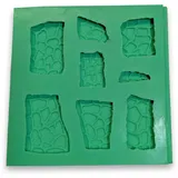 reliefgiessmasse gips Giessform Silikonform Treppe Stufen Krippenbausteine Set 15