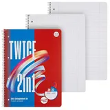 Staufen Notizbuch Advanced Notebook Twice A4 Rot kariert