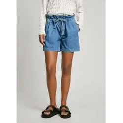 Pepe Jeans für Damen. PL801178 Kurze A-Linie Uhw Cinch blau (29), Lässig, Baumwolle, Denim