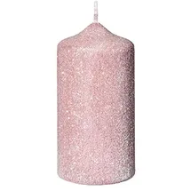 Trendkerzen Glamour Glitter Stumpenkerzen 150 x 70 mm rosa 4 St.