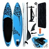 vidaXL SUP-Board-Set Aufblasbar 366x76x15 cm Blau