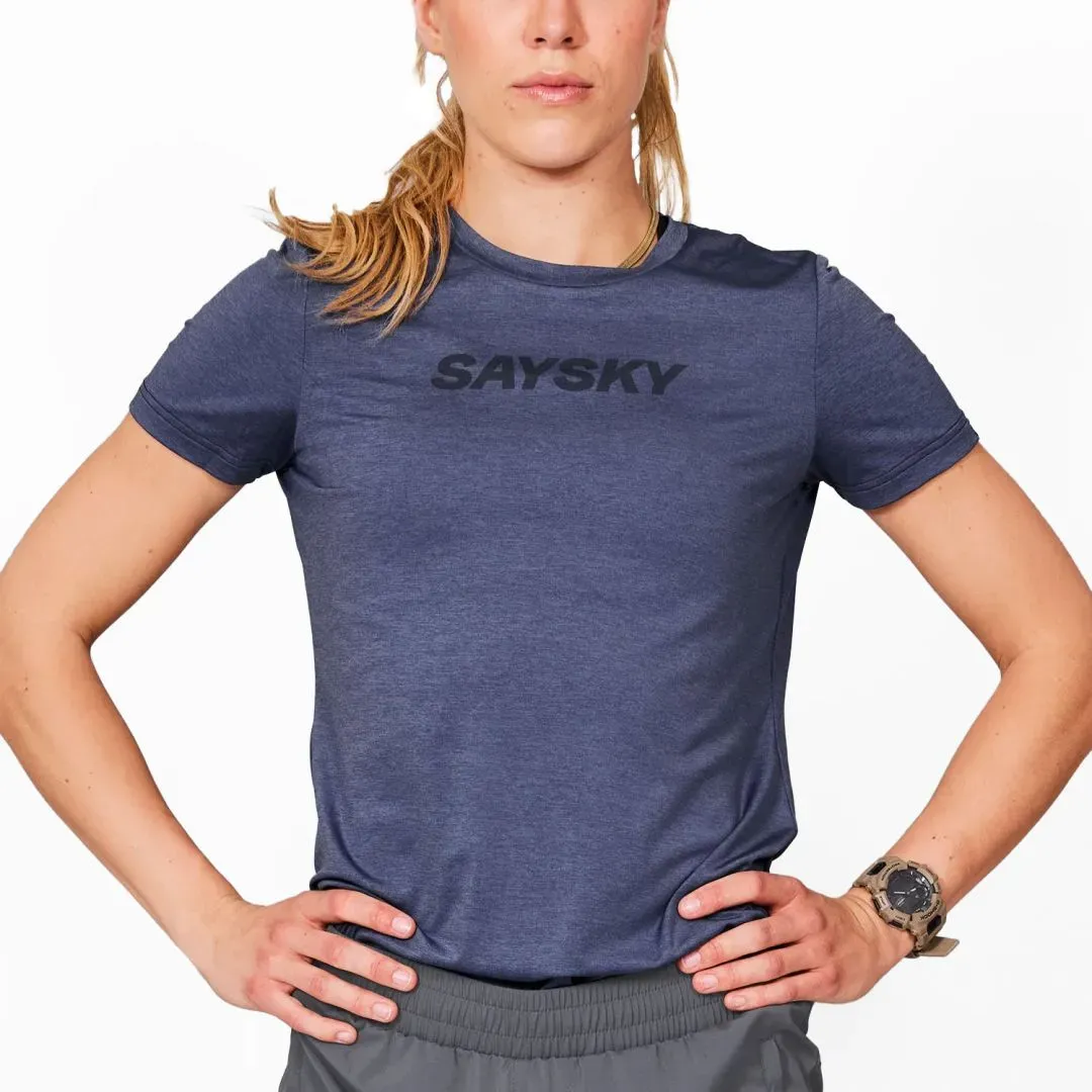 Saysky Damen Logo Pace T-Shirt blau