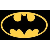 BrandMac Batman Fleece-Decke 100x140 Polyester Kuscheldecke Fledermaus, Schwarz, Gelb