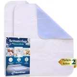 Bestzing- Inkontinenzunterlage waschbar - Inkontinenz bettunterlage - Bettunterlage wasserdicht - wasserdichte matratzenauflage - Betteinlagen inkontinenz waschbar - Matratzenschutz wasserdicht -Pack2