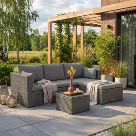 beautysofa SEVILLA Loungeset dunkelgrau