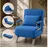 Makika Schlafsessel TED Stoff 59 x 83 x 0 cm Blau mit Kopfkissen