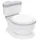 fillikid Mini Toilette mit Fach Exklusiv in Grau Weiß | Gr.: onesize
