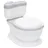 fillikid Mini Toilette mit Fach Exklusiv in Grau Weiß | Gr.: onesize
