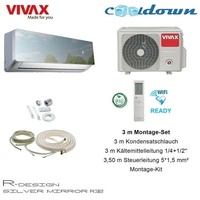 VIVAX R Design SILVER MIRROR 18000 BTU + 3 m Montageset Split Klimaanlage A++