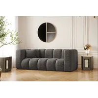 Kaiser Möbel Sofa Couch, Zweisitzer-Sofa Grand Modular Stoff Haga und Salvador, Bequem, modular, viele Farben grau