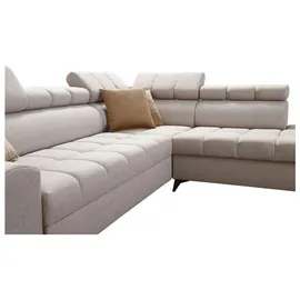 Kaiser Möbel Modernes, modisches, elegantes Ecksofa mit Schlaffunktion GRECO VII Avra Mintz Links