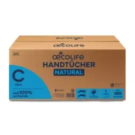 oecolife Papierhandtücher Natural C-Falz 3120 Blatt 25 x 33 cm 1-lagig