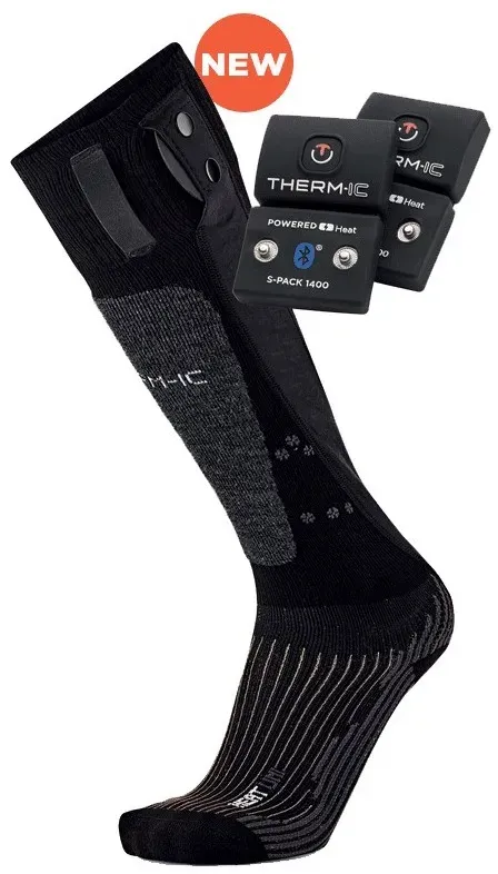 Therm-Ic Heizsocken PowerSocks Heat Uni + S-Pack 1400 Bluetooth Set Sockengröße - 45 - 47,