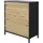 Gami Mimizan 94 x 104 x 45 cm Schwarz / Eiche