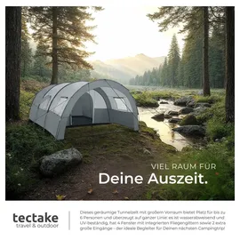 Tectake Tunnelzelt Roskilde Grau