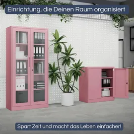 Jan Nowak Vitrinenschrank abschließbar AMELIA Glastüren, 185 x 90 x 40 cm, Wohnzimmer, Wohnwände, Vitrinenschränke
