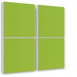 platino24 Dekorpaneele Rechteck aus Basotect ® G+ mit Akustikfilz 825x550x50mm Uni grün