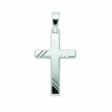 Kettenanhänger ADELIA ́S "Kreuzanhänger 333 Weißgold ( 8K )", silber, Schmuckanhänger, Damen, Gold, Kettenanhänger, Goldanhänger Kreuz