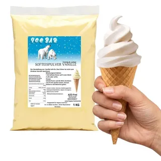 IceBär Softeis Pulver Vanille 1 kg für Softeismaschine & Zuhause