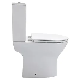 Sanicomfort Paros Stand-WC mit WC-Sitz Weiß spülrandlos