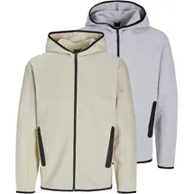 JACK & JONES Fusion Sweatjacke Herren Grau/Beige L