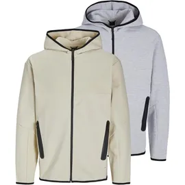 JACK & JONES Fusion Sweatjacke Herren Grau/Beige L