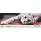 Harenberg Katzen Premium-Tischplaner 2026 - Der literarische Wochenkalender mit Zitaten