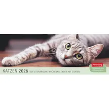 Harenberg Katzen Premium-Tischplaner 2026 - Der literarische Wochenkalender mit Zitaten