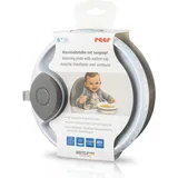 Reer Warmhalteteller mit Saugnapf kein Verrutschen | Umkippen | Weiß Grau