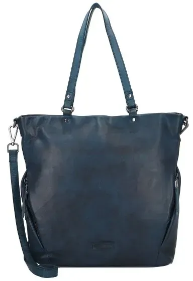 Jack Kinsky Nelson 6 Schultertasche Leder 41 cm  blau